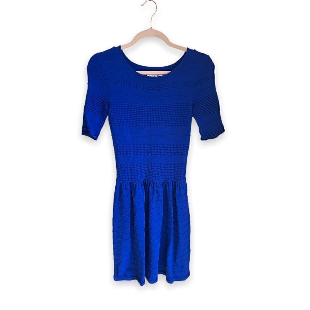 ELIZA J | Knit Fit and Flare Texture Dress (XS)